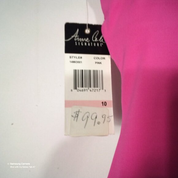 Anne Cole 1 Pc. Pink Swimsuit Removable Foam Cups Adjustable Straps NWT Size 10 - Picture 5 of 10